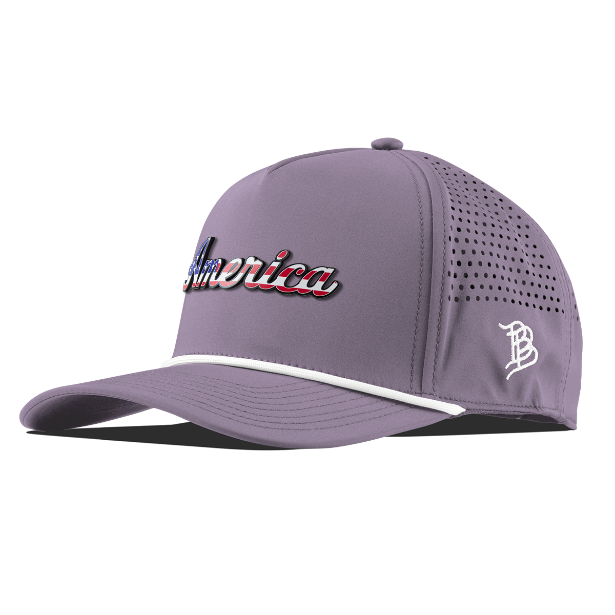 America Curved 5 Panel Rope Purple