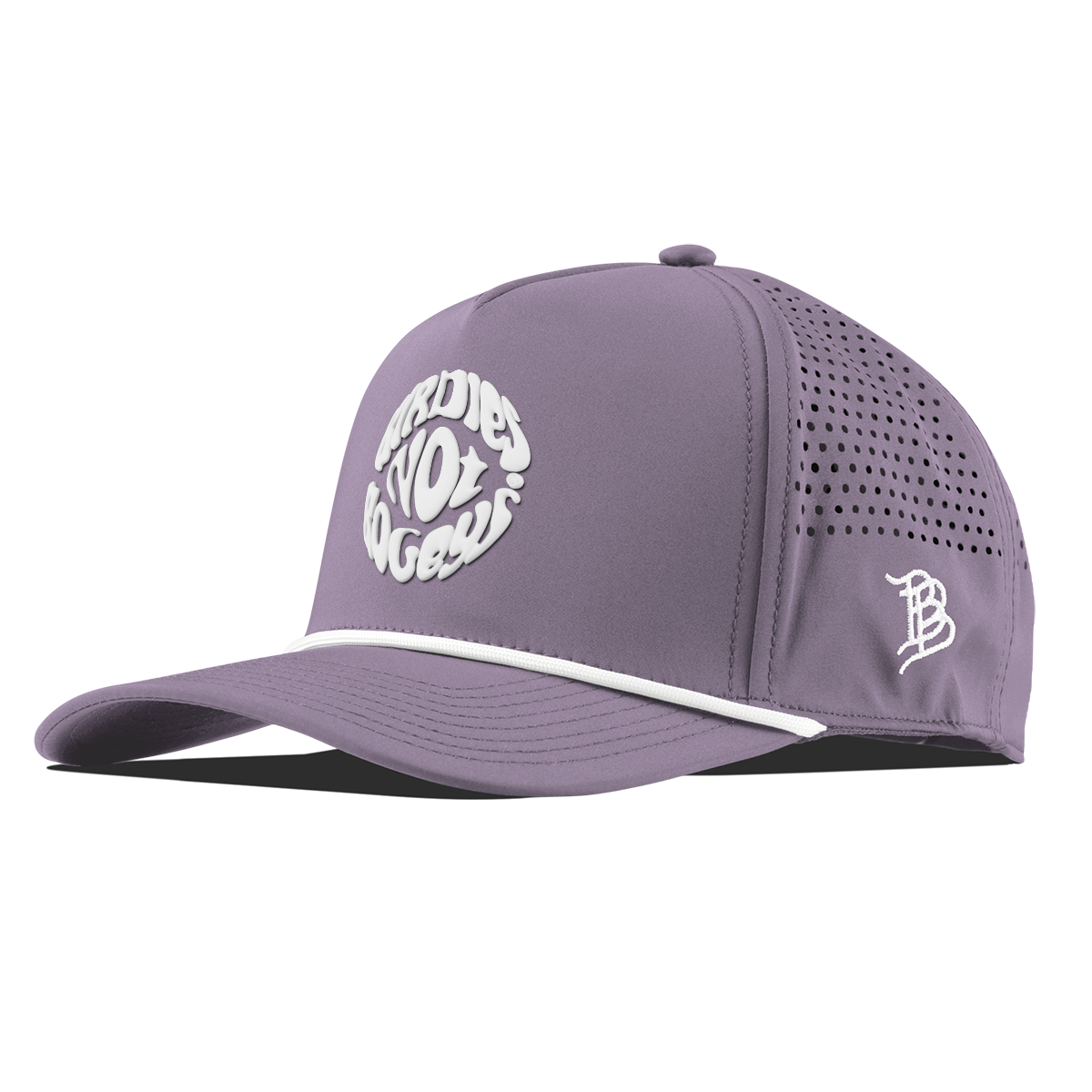 Birdies Not Bogeys® Curved 5 Panel Rope Purple