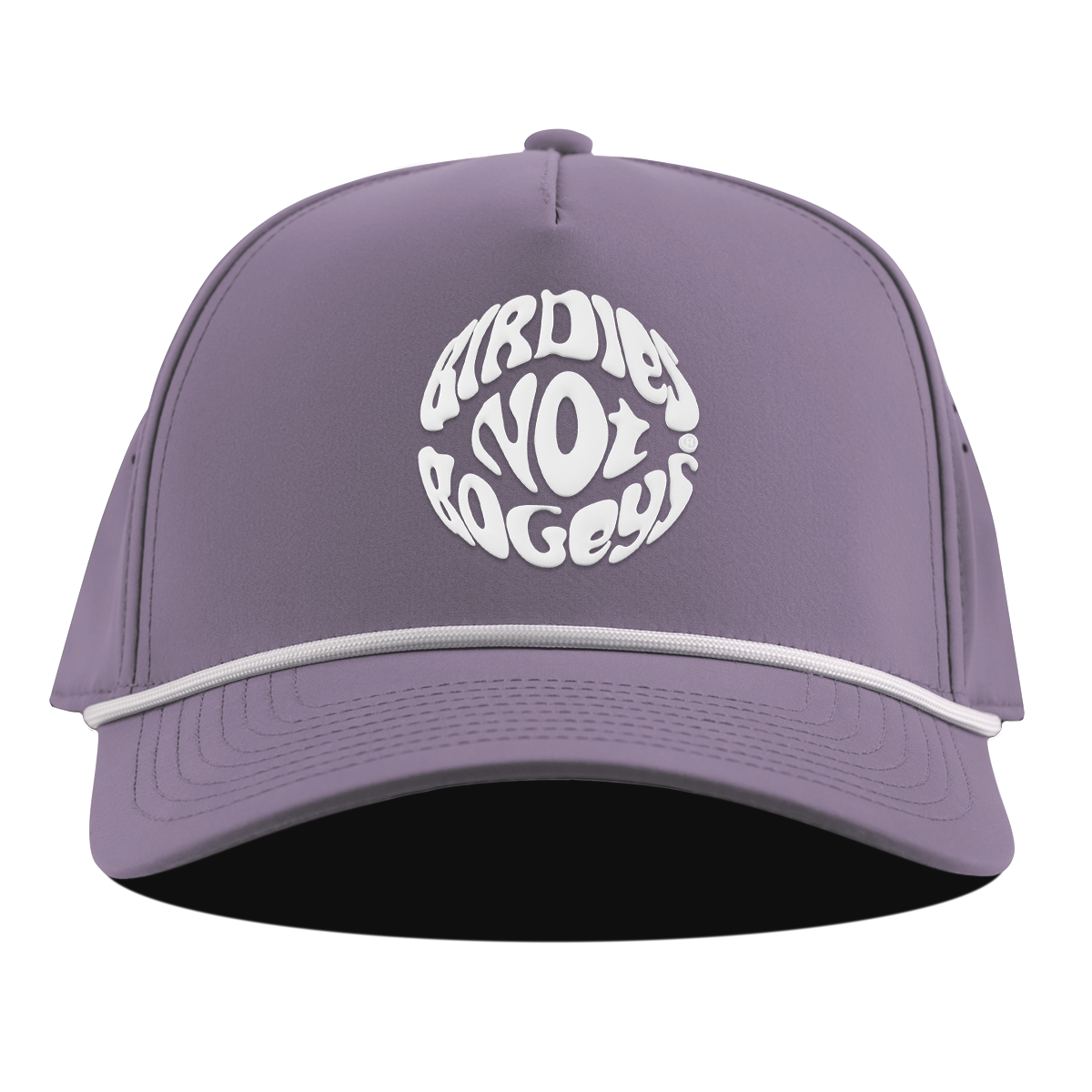 Birdies Not Bogeys® Curved 5 Panel Rope Purple
