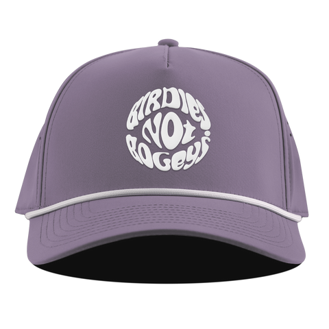Birdies Not Bogeys® Curved 5 Panel Rope Purple