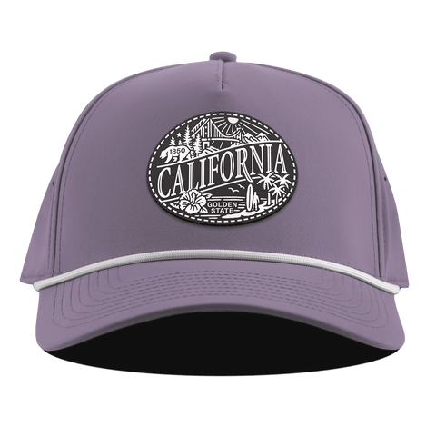 California Traveler Curved 5 Panel Rope Purple
