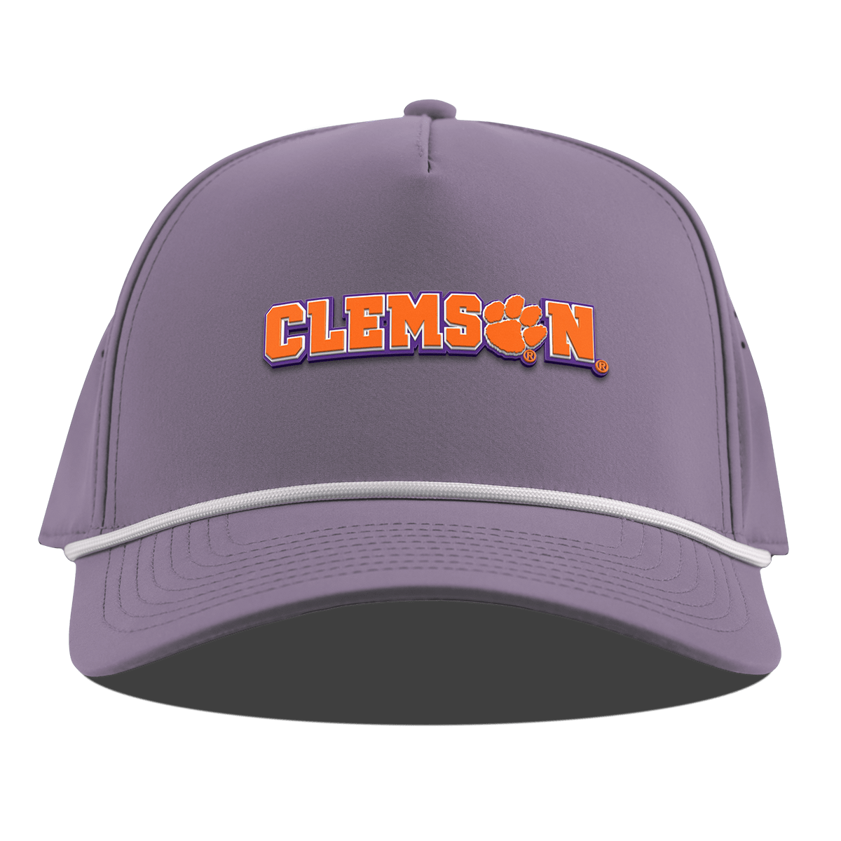 Clemson University "Clemson Block" Curved 5 Panel Rope Purple