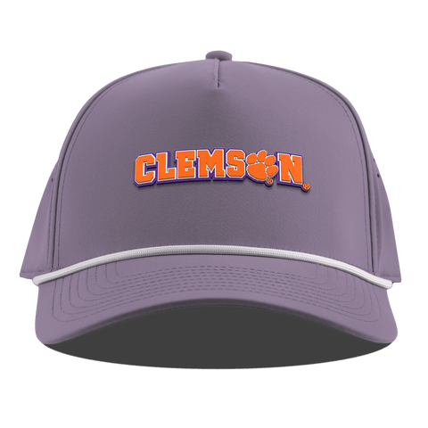 Clemson University "Clemson Block" Curved 5 Panel Rope Purple
