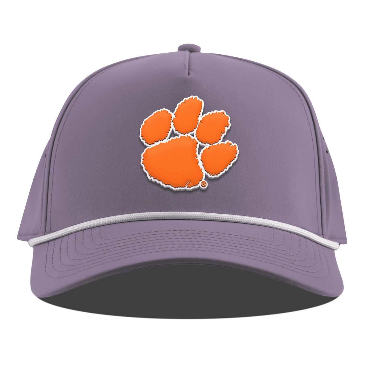 Clemson University "Clemson Tiger Paw" Curved 5 Panel Rope Purple