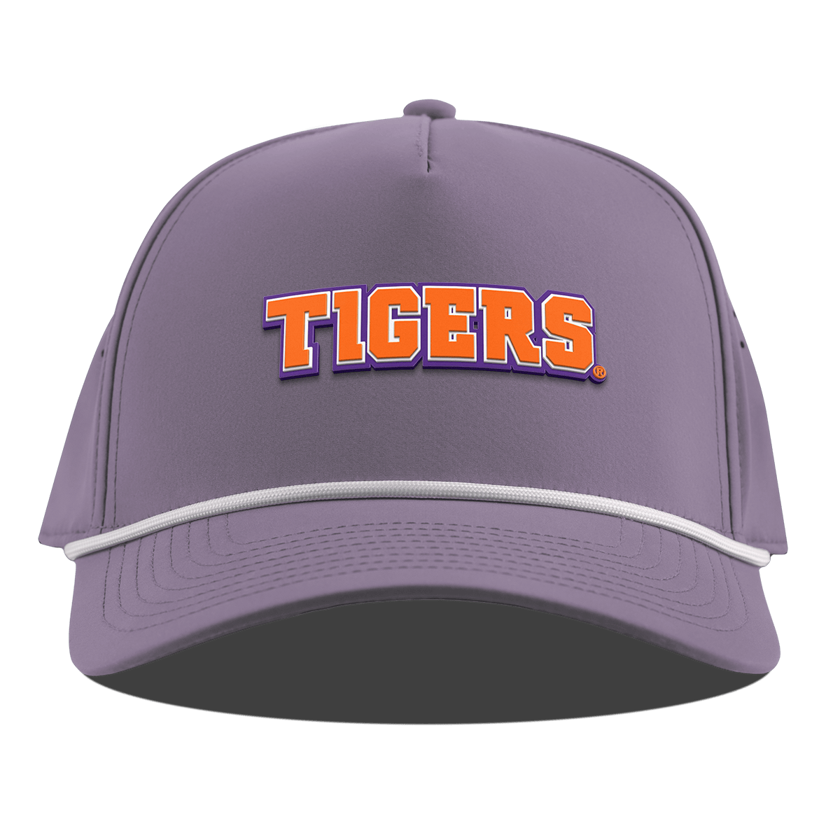 Clemson University "Clemson Tigers Block" Curved 5 Panel Rope Purple
