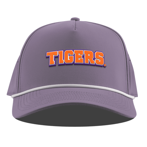 Clemson University "Clemson Tigers Block" Curved 5 Panel Rope Purple