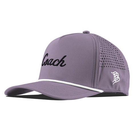 Coach Curved 5 Panel Rope (Black Script) Purple