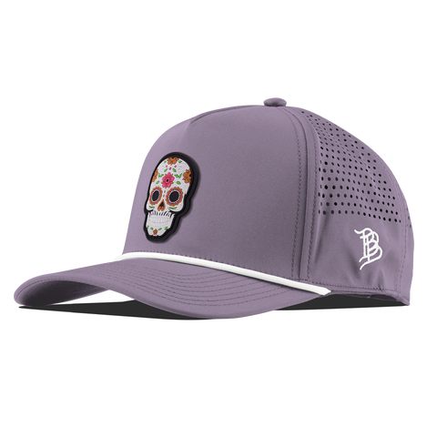 Flower Skull PVC Curved 5 Panel Rope Purple