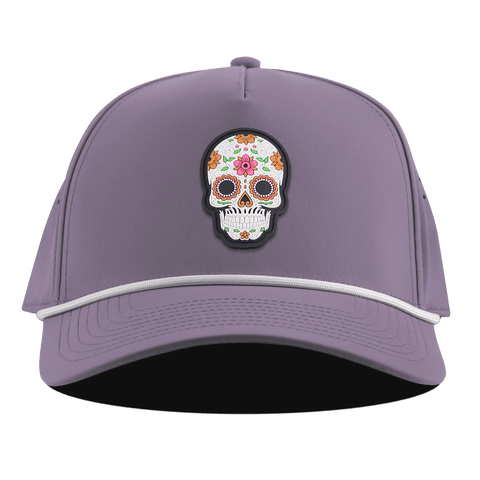 Flower Skull PVC Curved 5 Panel Rope Purple