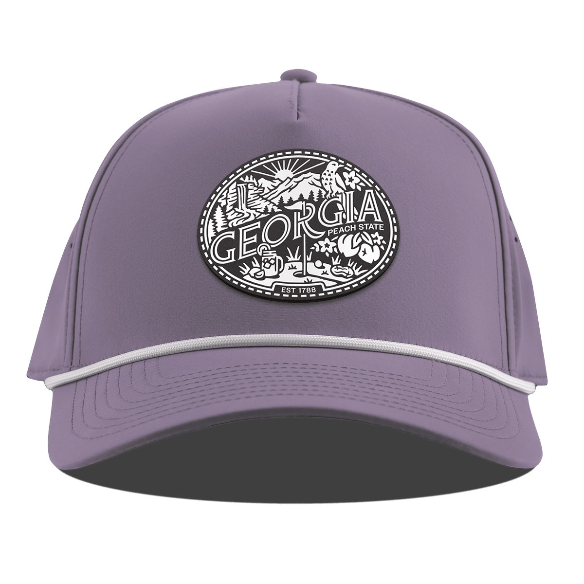 Georgia Traveler Curved 5 Panel Rope Purple