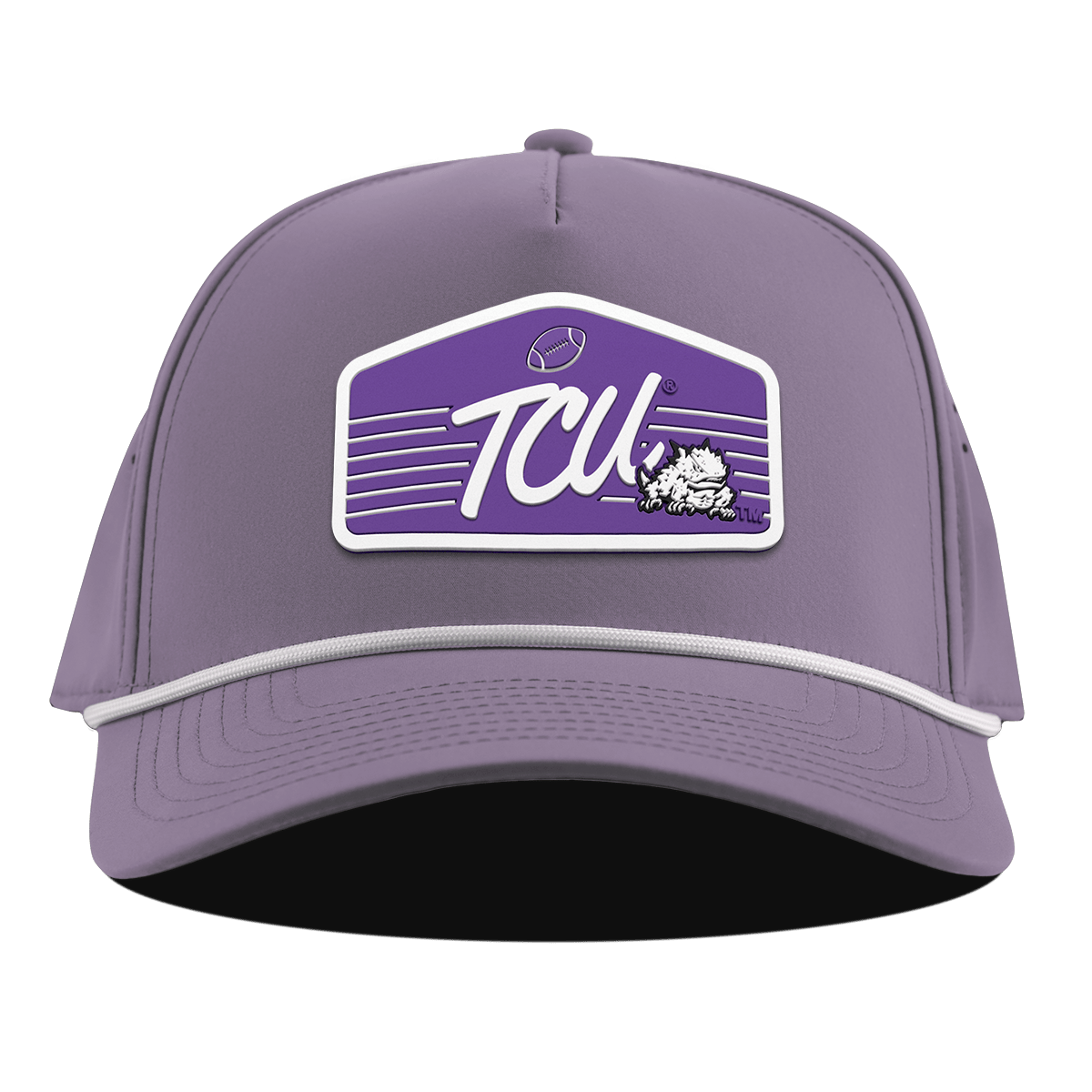 Texas Christian University "Horned Frogs Football" Curved 5 Panel Rope Purple