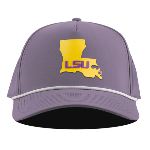 Louisiana State University "LSU Gold State" Curved 5 Panel Rope Purple