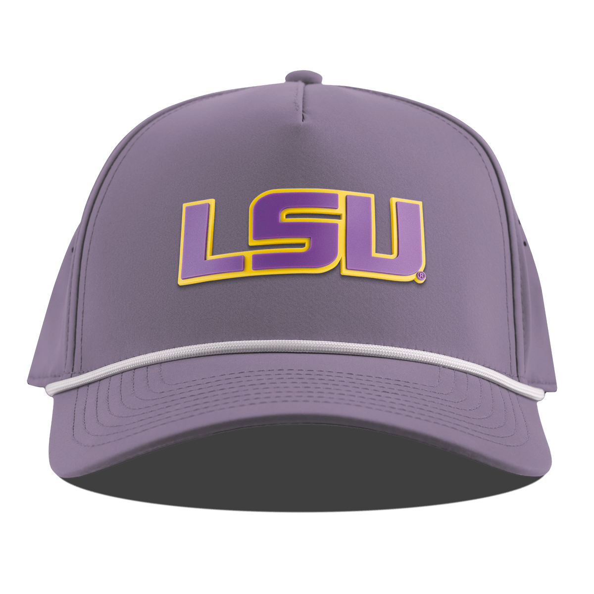 Louisiana State University "LSU Purple Block" Curved 5 Panel Rope Purple