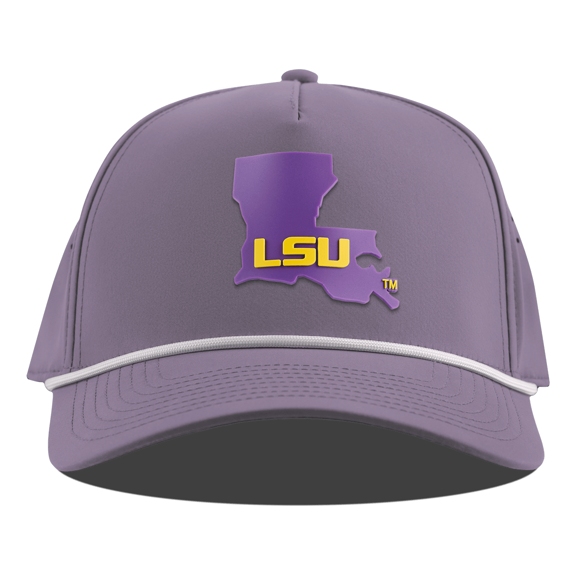 Louisiana State University "LSU Purple State" Curved 5 Panel Rope Purple