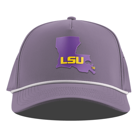 Louisiana State University "LSU Purple State" Curved 5 Panel Rope Purple