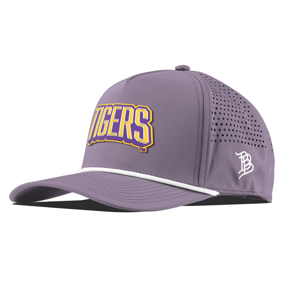 Louisiana State University "LSU Tigers Block" Curved 5 Panel Rope Purple