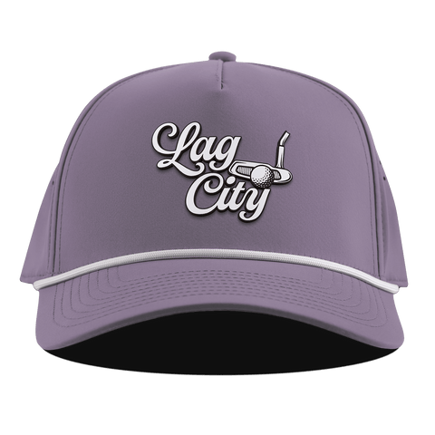 Lag City Script Curved 5 Panel Rope Purple