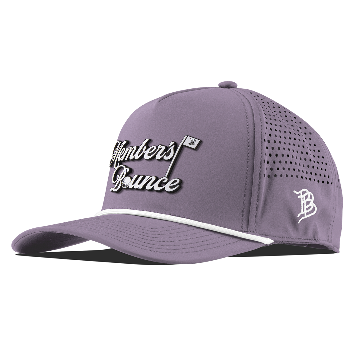 Member's Bounce Script Curved 5 Panel Rope Purple