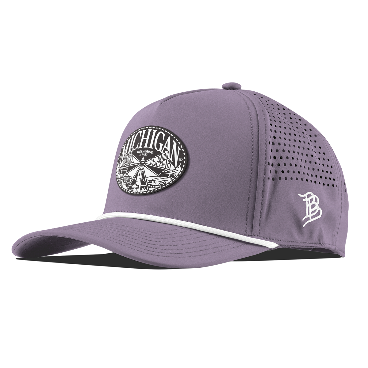 Michigan Traveler Curved 5 Panel Rope Purple