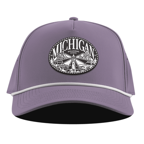 Michigan Traveler Curved 5 Panel Rope Purple