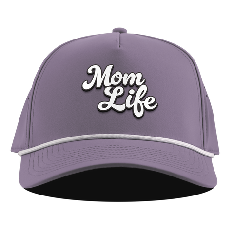 Mom Life Script Curved 5 Panel Rope Purple