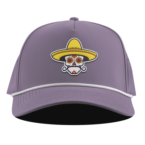 Sombrero Skull PVC Curved 5 Panel Rope Purple