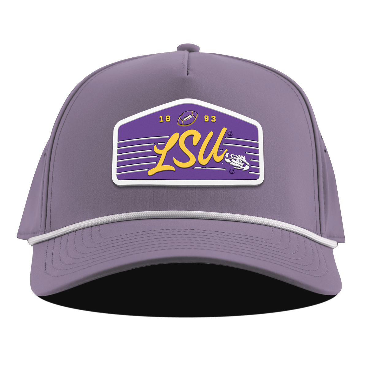 Louisiana State University "Tigers Football" Curved 5 Panel Rope Purple