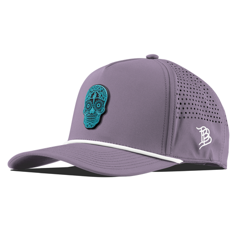 Turquoise Skull PVC Curved 5 Panel Rope Purple