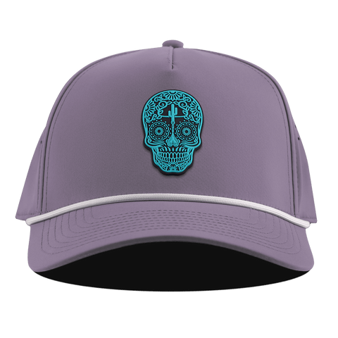Turquoise Skull PVC Curved 5 Panel Rope Purple