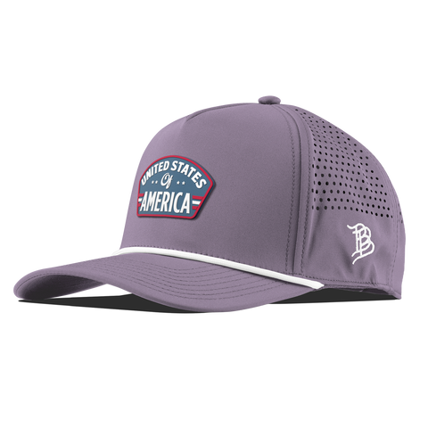 United States of America Badge Curved 5 Panel Rope Purple