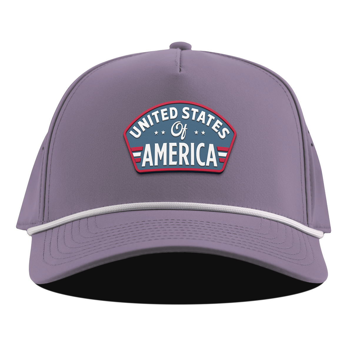 United States of America Badge Curved 5 Panel Rope Purple