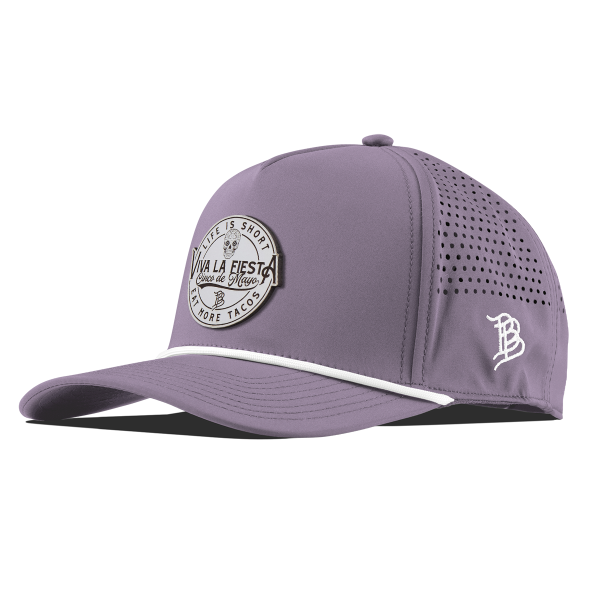 Branded Fiesta Curved 5 Panel Rope Purple
