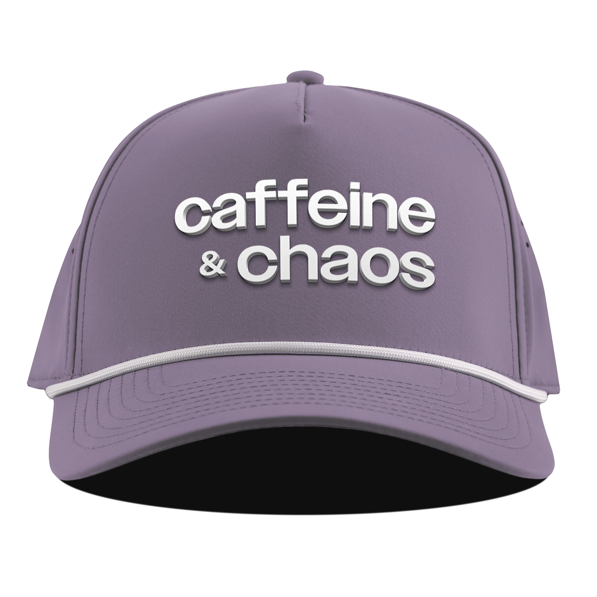 Caffeine & Chaos Curved 5 Panel Rope Purple