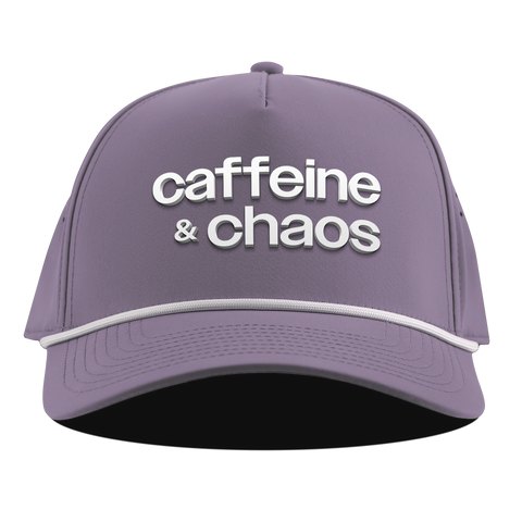 Caffeine & Chaos Curved 5 Panel Rope Purple