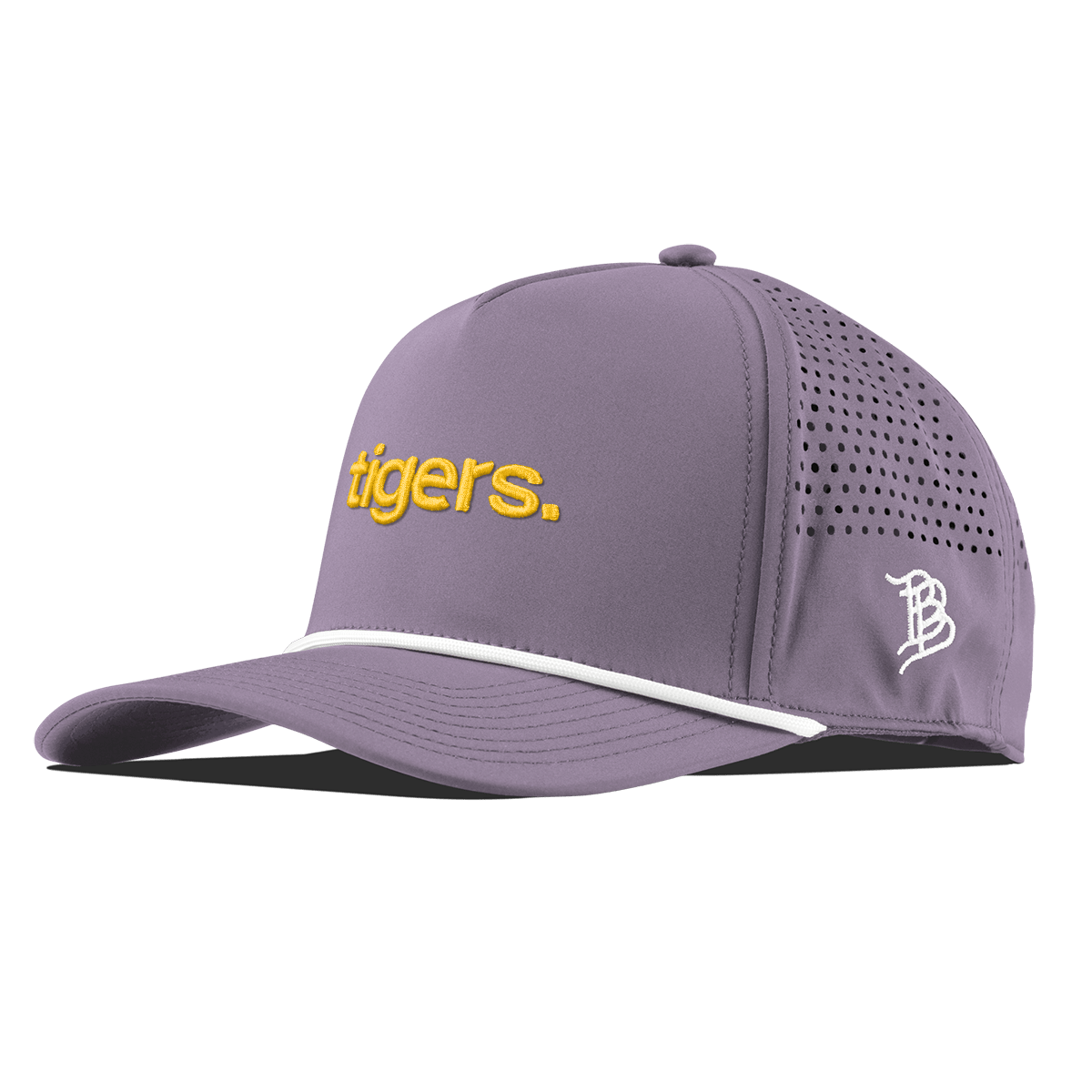 Louisiana State University "tigers." Curved 5 Panel Rope Purple
