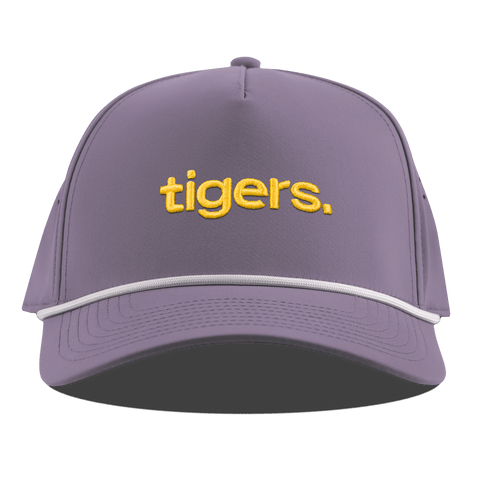 Louisiana State University "tigers." Curved 5 Panel Rope Purple