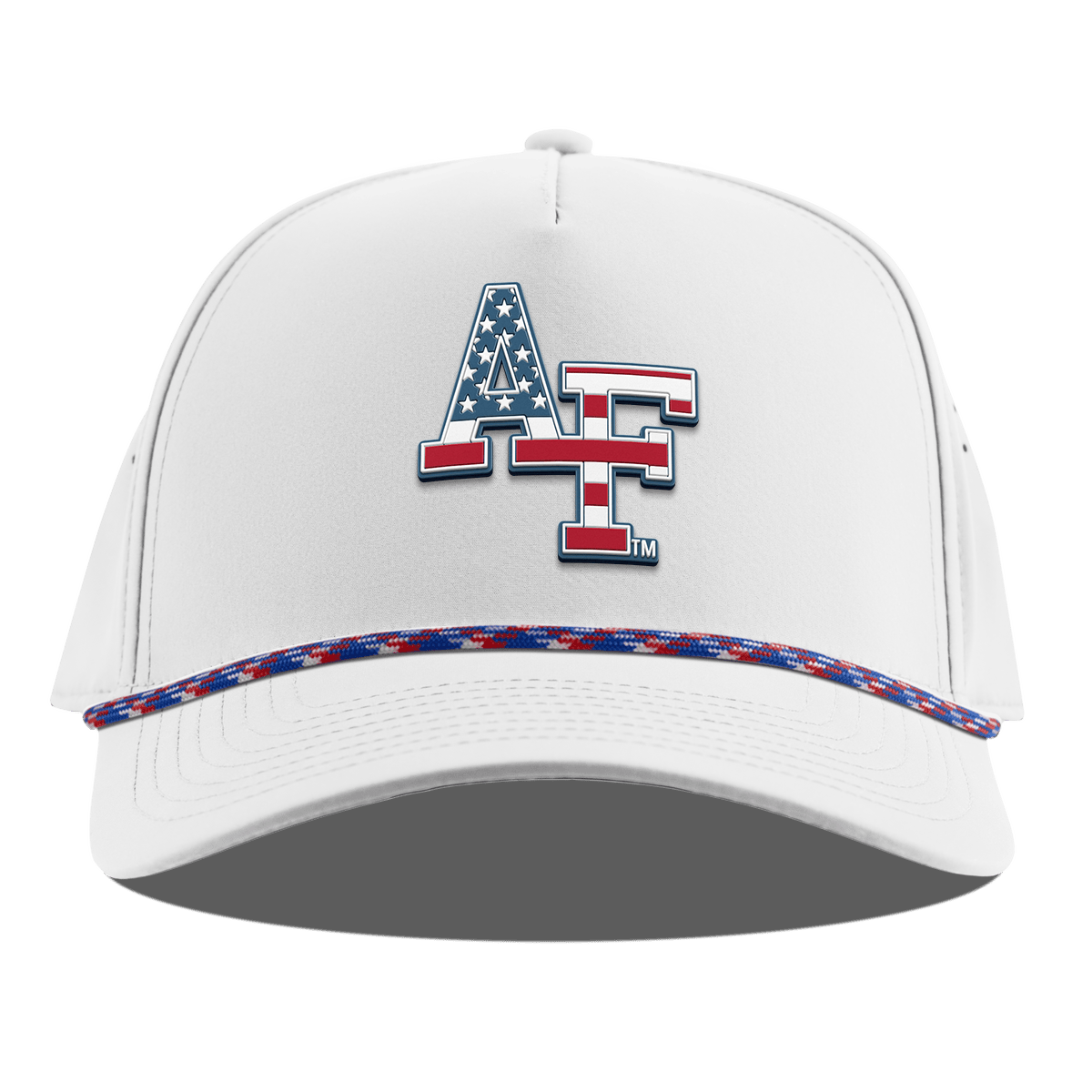 Air Force Academy "Air Force Stars & Stripes" Curved 5 Panel Rope White RWB