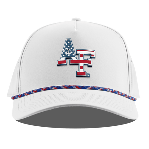Air Force Academy "Air Force Stars & Stripes" Curved 5 Panel Rope White RWB