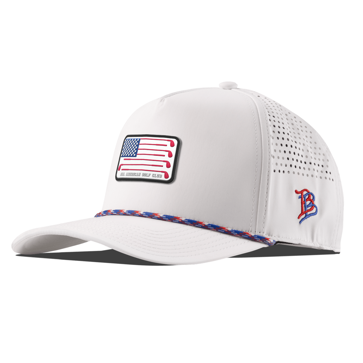 Hailey Ostrom "All American Golf Club" Curved 5 Panel Rope White RWB