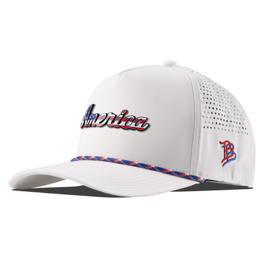 America Curved 5 Panel Rope White RWB