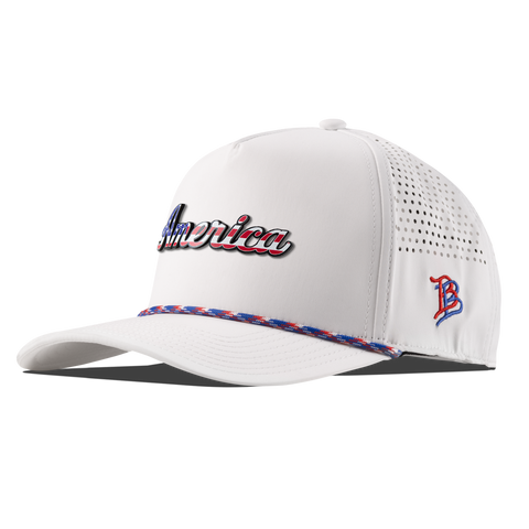 America Curved 5 Panel Rope White/RWB