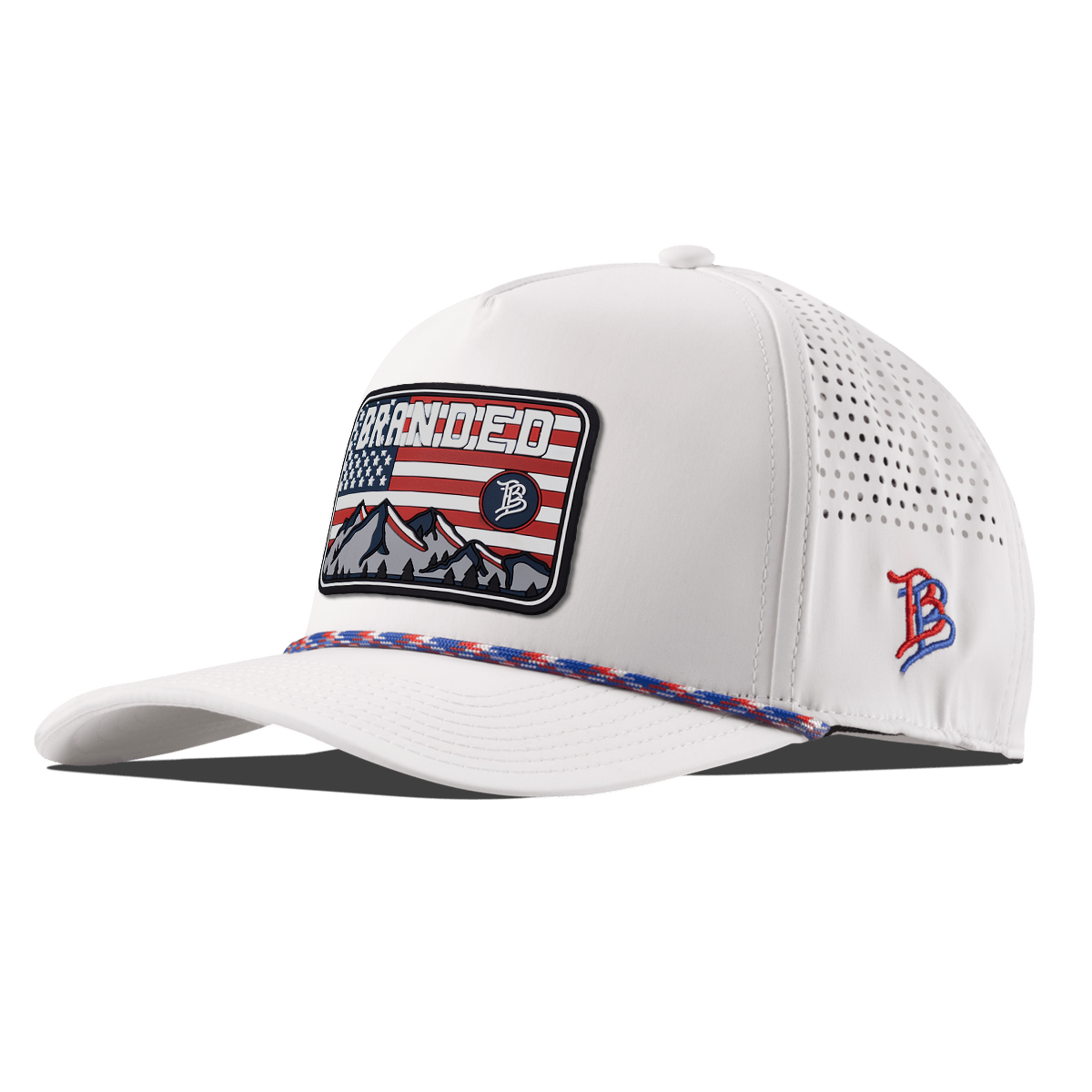 American Horizon Curved 5 Panel Rope White/RWB