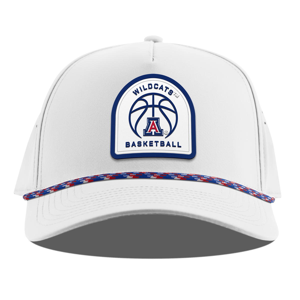 University of Arizona "Arizona Basketball" Curved 5 Panel Rope White RWB