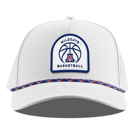 University of Arizona "Arizona Basketball" Curved 5 Panel Rope White RWB