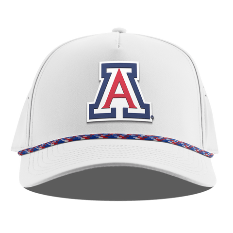 University of Arizona "Arizona Block" Curved 5 Panel Rope White RWB