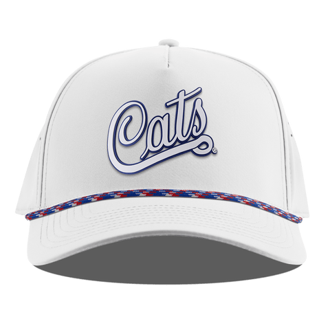 University of Arizona "Arizona Cats Script" Curved 5 Panel Rope White RWB