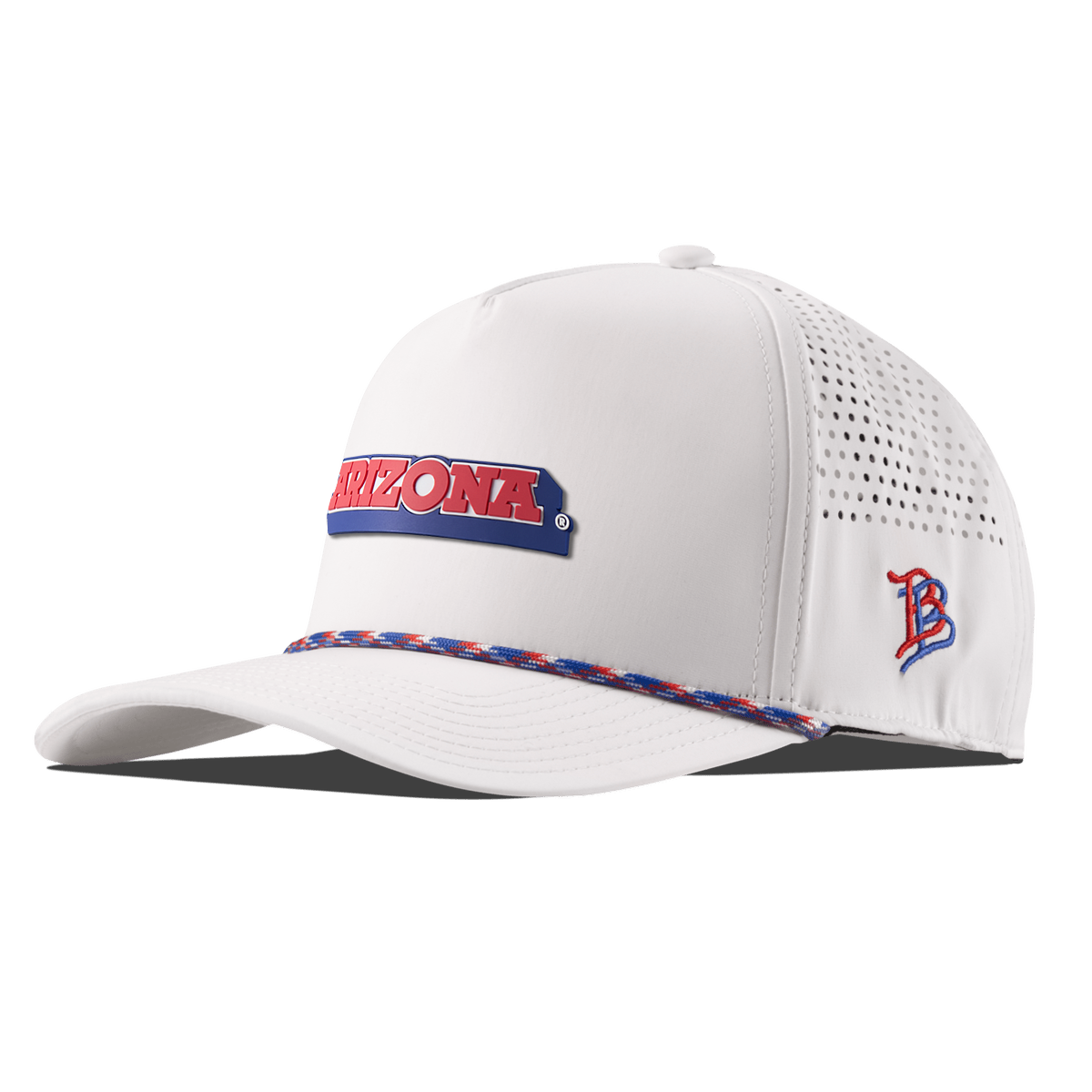 University of Arizona "Arizona Collegiate" Curved 5 Panel Rope  White RWB