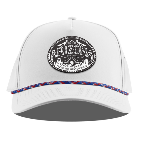 Arizona Traveler Curved 5 Panel Rope White RWB