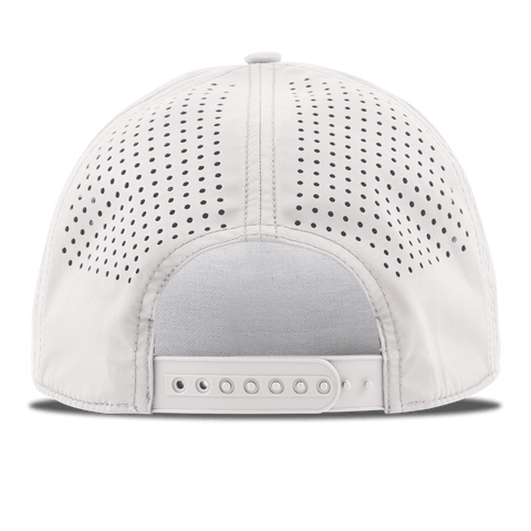 XL USA America Badge Curved 5 Panel Rope Back White RWB