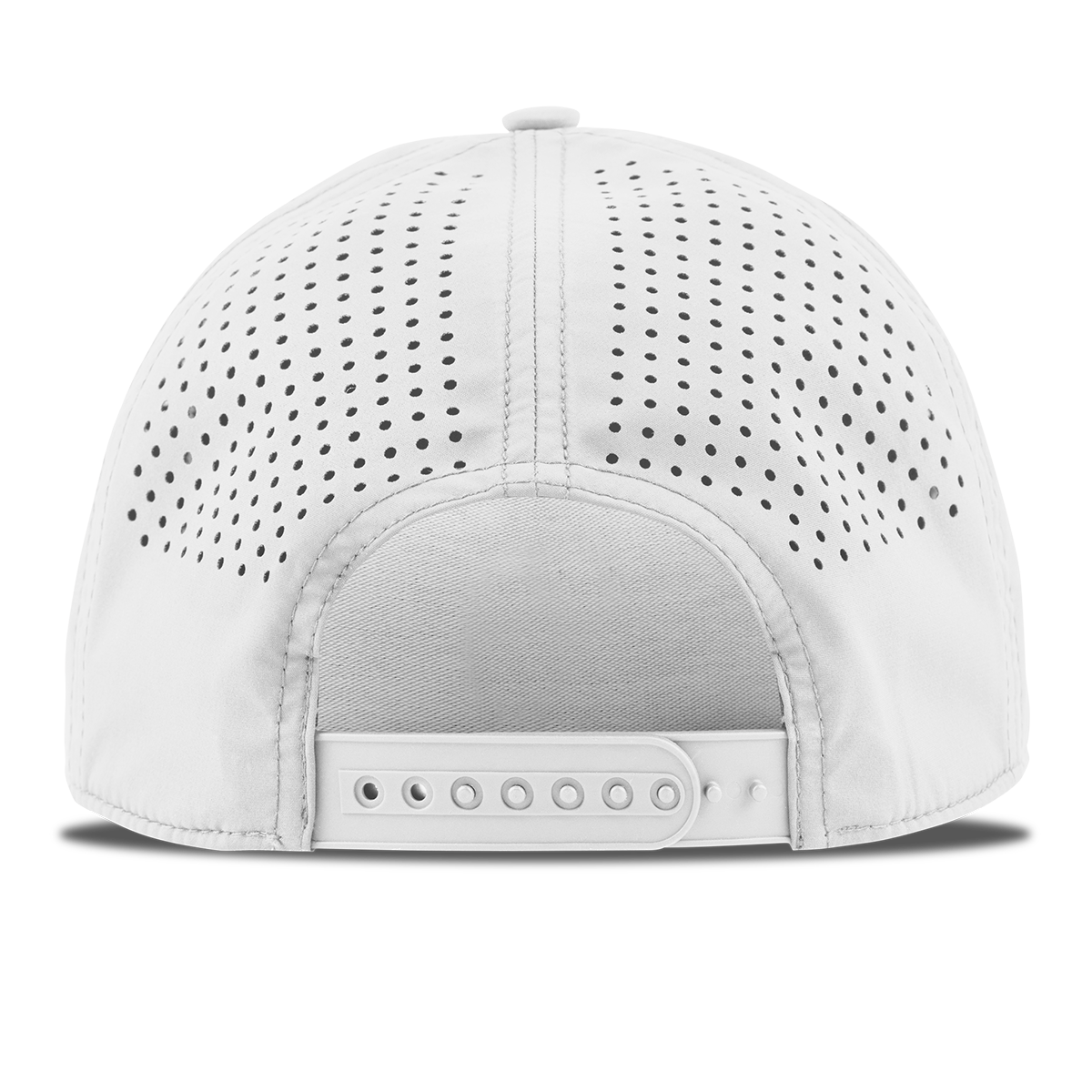 Salute PVC Curved 5 Panel Rope Back White RWB